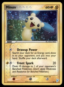 Minun EX Trainer Kit 2: Plusle & Minun #6/12 Holo Pokemon Card