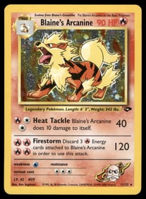 Blaine's Arcanine Gym Challenge #001/132 Holo Pokemon Card