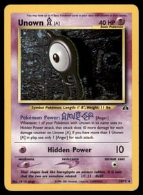 Unown [A] (14) Neo Discovery #14/75 Holo Pokemon Card