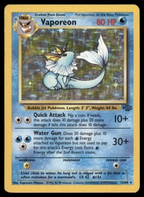 Vaporeon (12) Jungle #12/64 Holo Pokemon Card