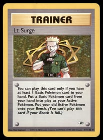 Lt. Surge (17) Gym Heroes #017/132 Holo Pokemon Card