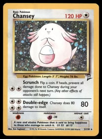 Chansey Base Set 2 #003/130 Holo Pokemon Card
