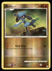 Riolu Diamond and Pearl #61/130 Holo Pokemon Card