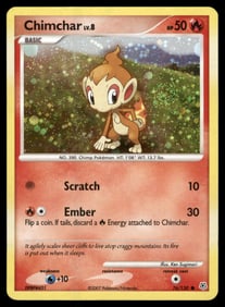 Chimchar Diamond and Pearl #76/130 Holo Pokemon Card