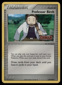 Professor Birch Stamped Ruby and Sapphire #89/109 Holo Pokemon Card