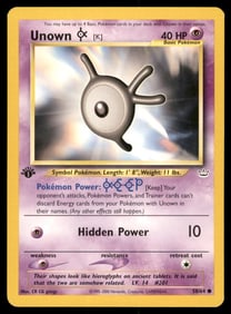 Unown K 1st Ed. Neo Pokemon Card