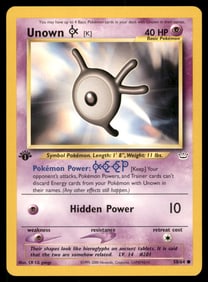 Unown K 1st Ed. Neo Pokemon Card