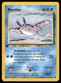 Mantine 1st Ed. Neo Pokemon Card