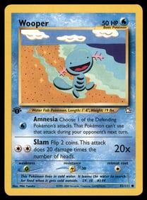 Wooper 1st Ed. Neo Pokemon Card