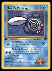 Misty's Poliwag 1st Ed. Gym Pokemon Card