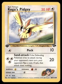 Koga's Pidgey 1st Ed. Gym Pokemon Card