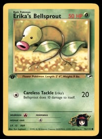 Erika's Bellsprout 1st Ed. Rocket Pokemon Card
