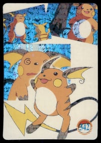 Raichu Holo Prism Sticker Japanese Pokemon Card Pocket Monsters