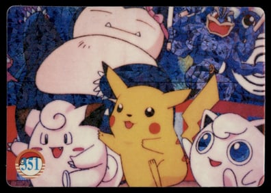 Pikachu Snorlax Clefairy Holo Prism Sticker Japanese Pokemon Card Pocket Monsters