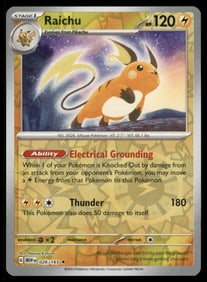 Raichu 151 Reverse Holo Pokemon Card