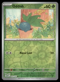 Oddish 151 Reverse Holo Pokemon Card