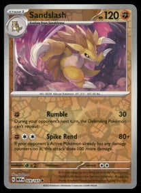 Sandslash 151 Reverse Holo Pokemon Card