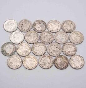 Various Years Lot of 20 Roosevelt Silver Dimes