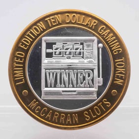 McCarran Slots 999 Silver Collector's Series Gaming Token