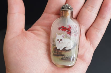 20th Century Vintage Chinese Inside Painted Snuff Bottle