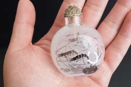 20th Century Vintage Chinese Inside Painted Snuff Bottle