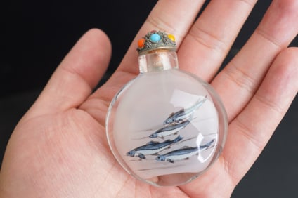 20th Century Vintage Chinese Inside Painted Snuff Bottle