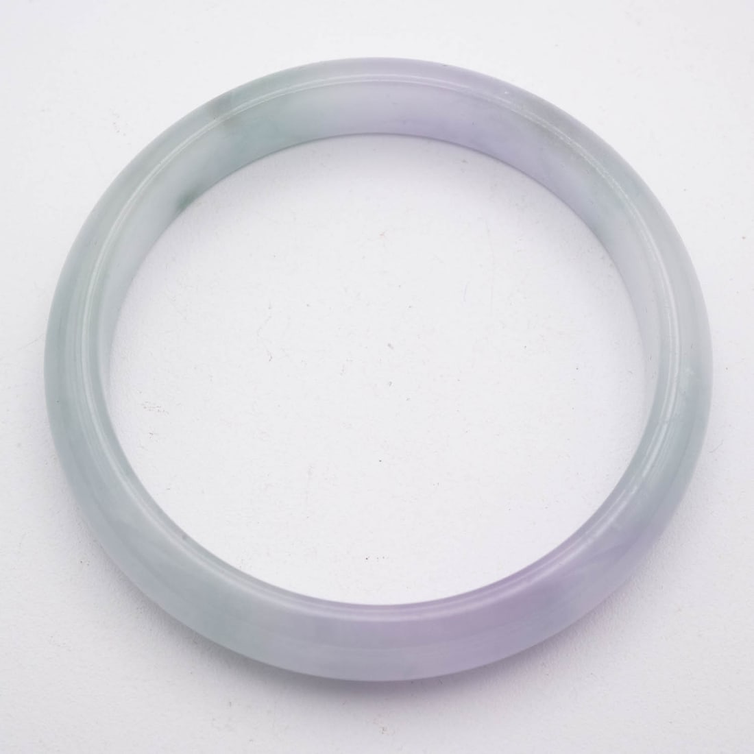 Chinese Green And Purple Jade Bangle (1 of 6)
