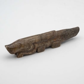 Antique Chinese Carved Jade Mythical Beast Figure