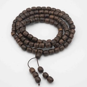 Chinese/Tibetan Agarwood Buddhist Mala Bead Necklace