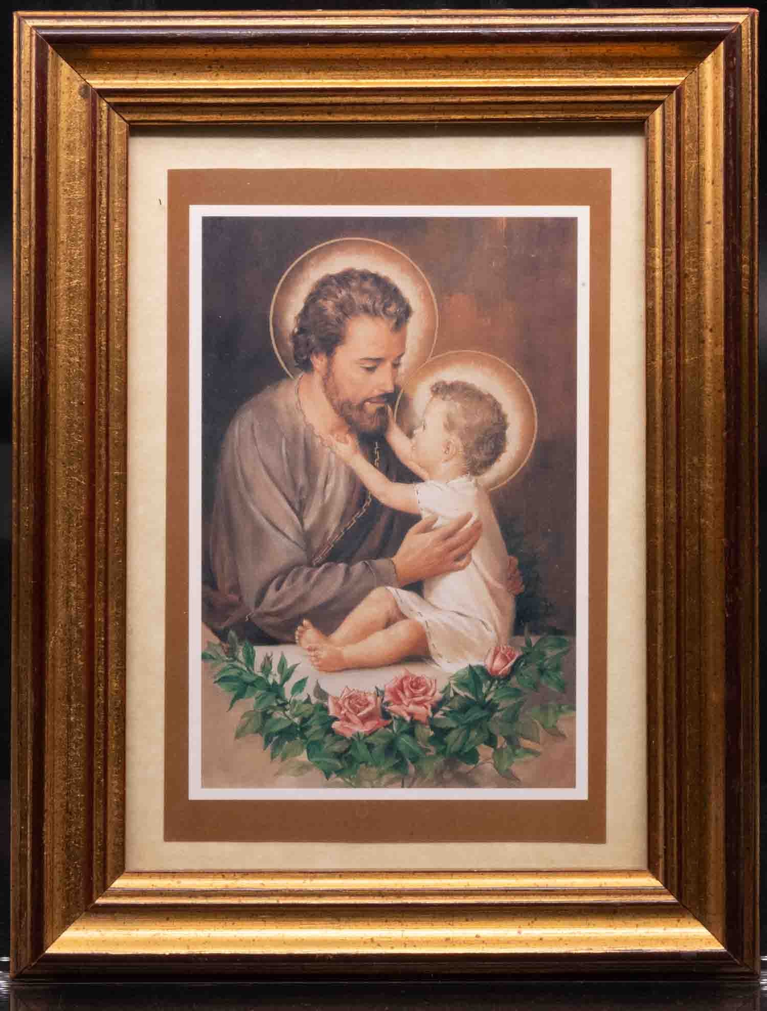 Vintage Print On Paper Father And Son Icon With Frame (1 of 3)