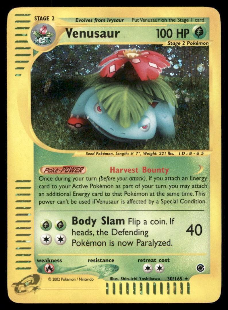 Venusaur (30) Expedition #030/165 Holo Pokemon Card