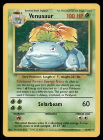 Venusaur Base Set #015/102 Holo Pokemon Card
