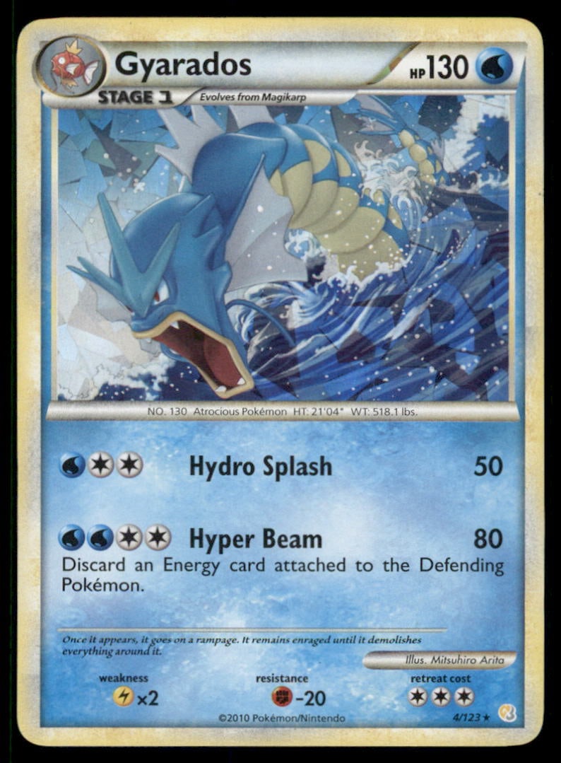 Gyarados HeartGold SoulSilver #4/123 Holo Pokemon Card: We offer combined shipping on multiple items. Buyers may also arrange their own shipping. LiveShipping is a separate and independent option for shipping that is NOT a part of the auction house or thei