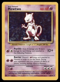 Mewtwo Base Set #010/102 Holo Pokemon Card