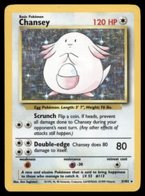 Chansey Base Set #003/102 Holo Pokemon Card