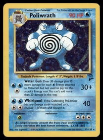 Poliwrath Base Set 2 #015/130 Holo Pokemon Card