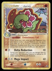 Meganium Stamped (Delta Species) Dragon Frontiers #4/101 Holo Pokemon Card