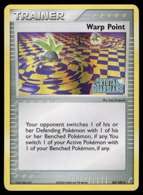 Warp Point Stamped Crystal Guardians #84/100 Holo Pokemon Card