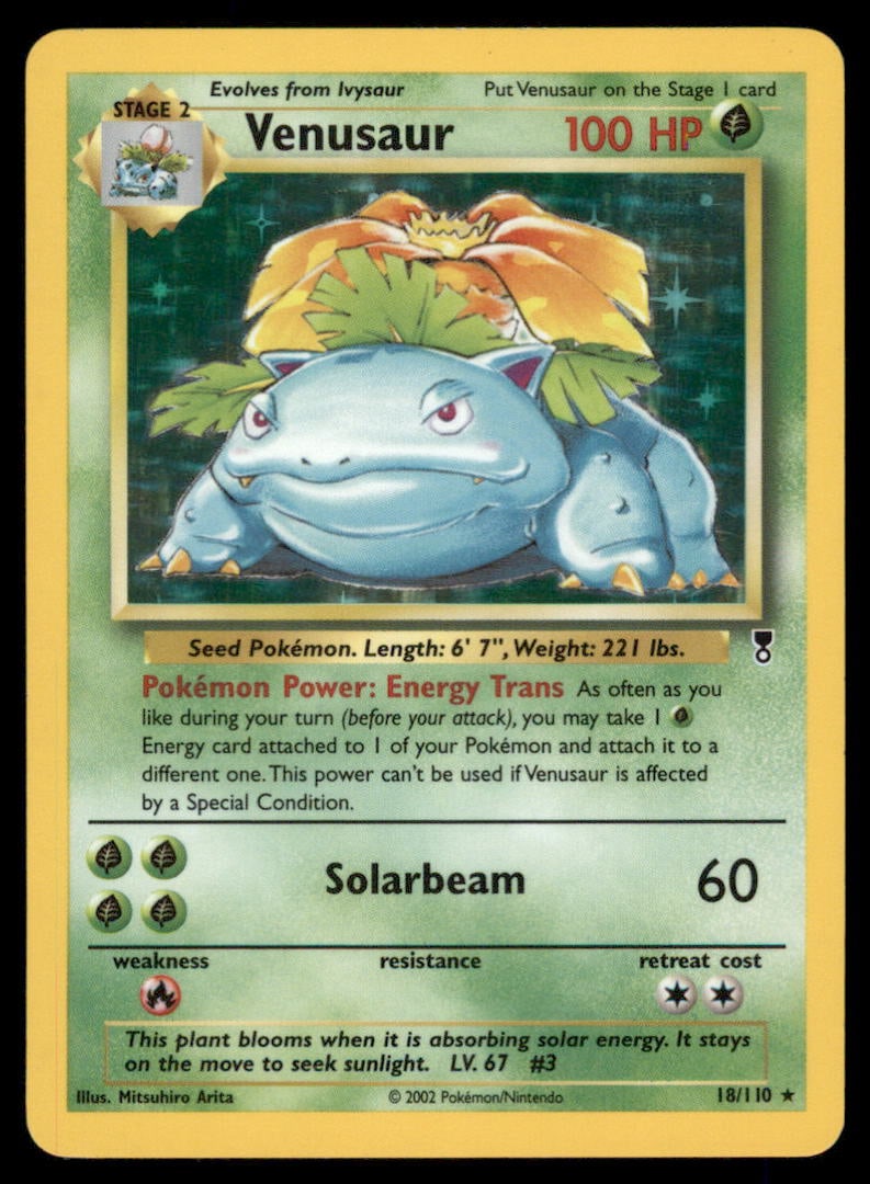 Venusaur Legendary Collection #018/110 Holo Pokemon Card: Moderate / Heavy Play