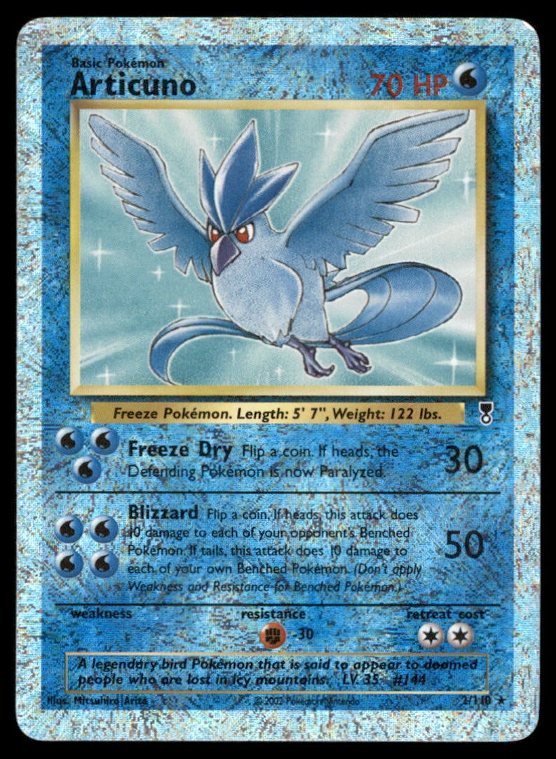 Articuno Legendary Collection #002/110 Holo Pokemon Card: Moderate / Heavy Play