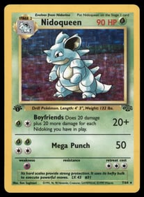 1st ED. Nidoqueen (7) Jungle #07/64 Holo Pokemon Card