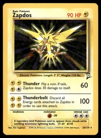 Zapdos Base Set 2 #020/130 Holo Pokemon Card