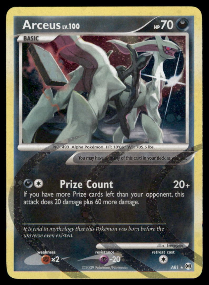 Arceus (AR1) Arceus #AR1 Holo Pokemon Card: Moderate / Heavy Play