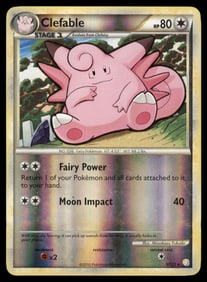 Clefable HeartGold SoulSilver #3/123 Holo Pokemon Card