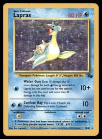 Lapras (10) Fossil #10/62 Holo Pokemon Card