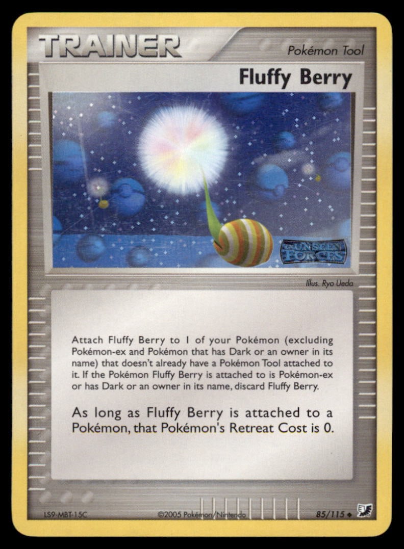 Fluffy Berry Stamped Unseen Forces #85/115 Holo Pokemon Card: Moderate / Heavy Play