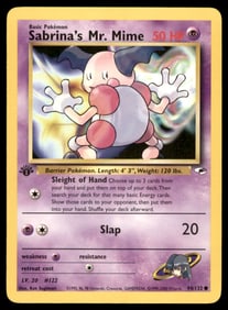 Sabrina's Mr. Mime 1st Ed. Gym Challenge/Heroes Pokemon Card