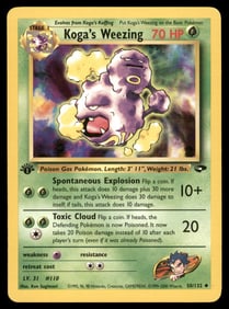 Koga's Weezing 1st Ed. Gym Challenge/Heroes Pokemon Card
