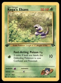 Koga's Ekans 1st Ed. Gym Challenge/Heroes Pokemon Card