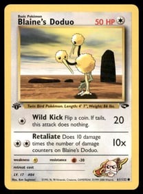 Blaine's Doduo 1st Ed. Gym Challenge/Heroes Pokemon Card